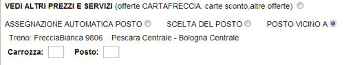 Biglietto treno online