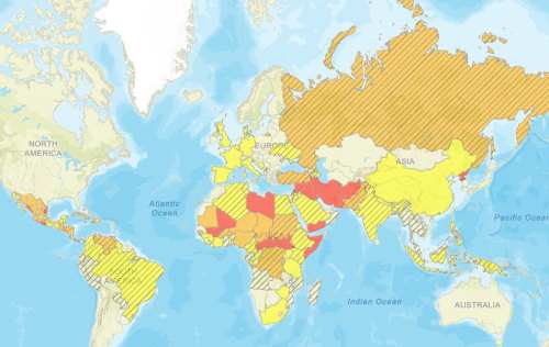mappa rischio terrorismo