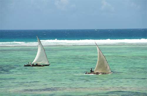 foto mare e pescatori Zanzibar
